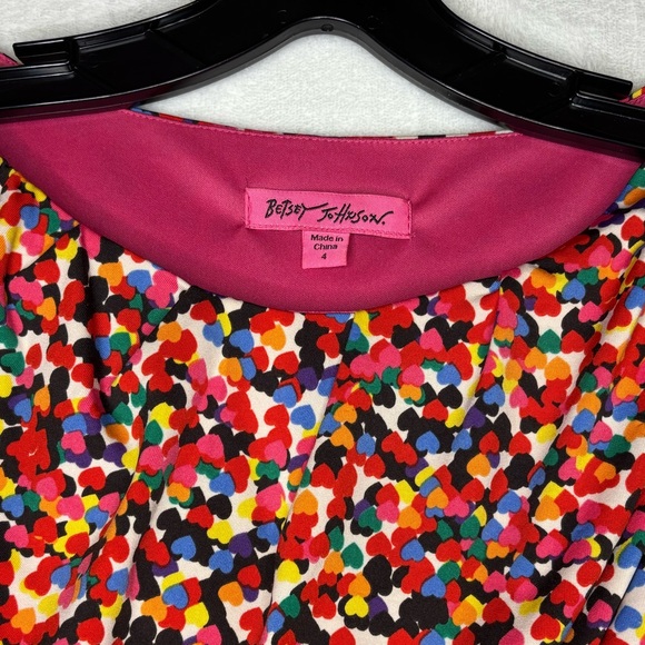 Betsy Johnson Confetti Heart-Print Dress 4 - Picture 2 of 5